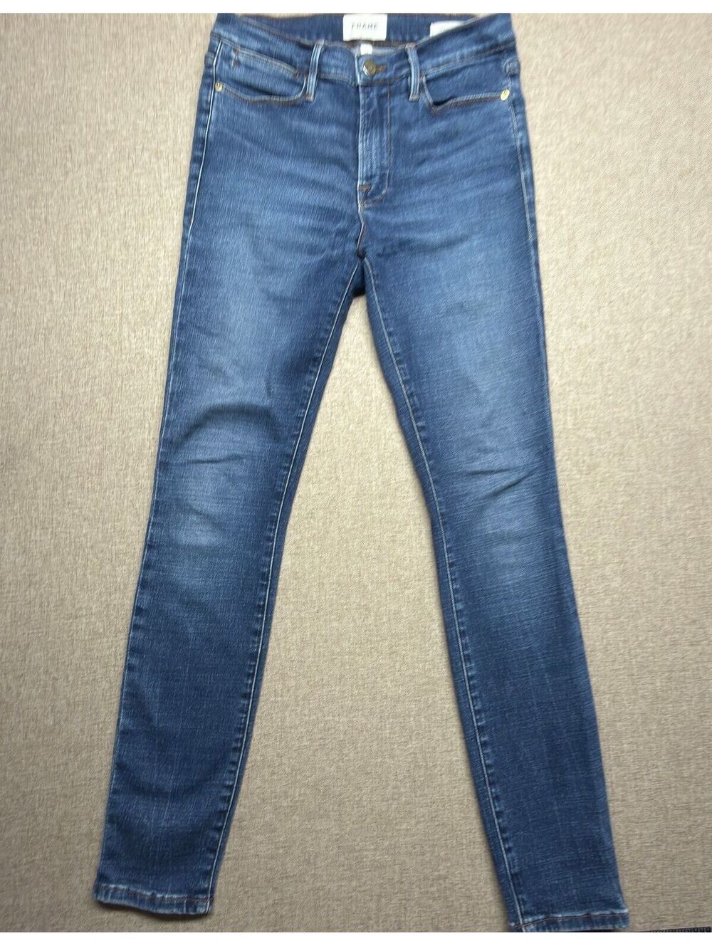FRAME Women’s High Rise Skinny Slim Jeans Blue Denim Size 27